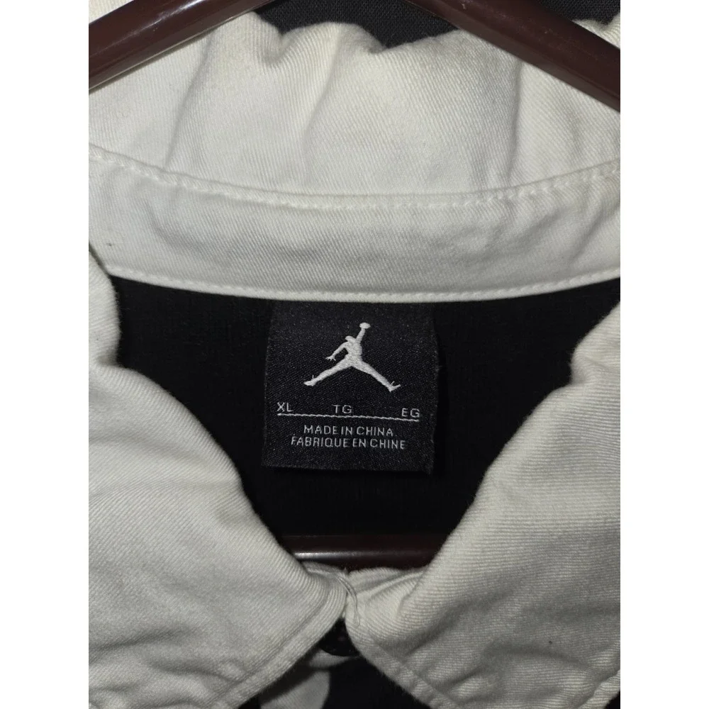 Air Jordan long sleeve 1/4 button collared shirt‎ mens xl NEW! RETRO NIKE